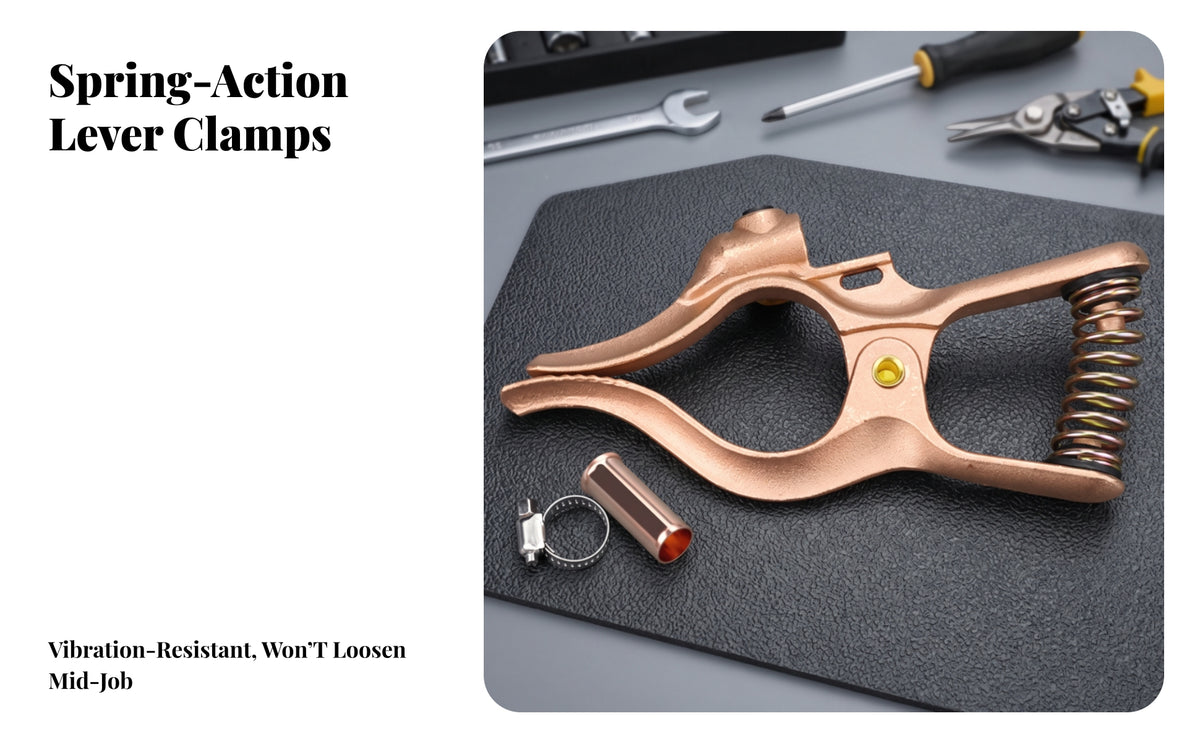 Fabrication Grounding Clamp | Heavy-Duty Metal Construction, fabrication Ground Clamp, for Workshops