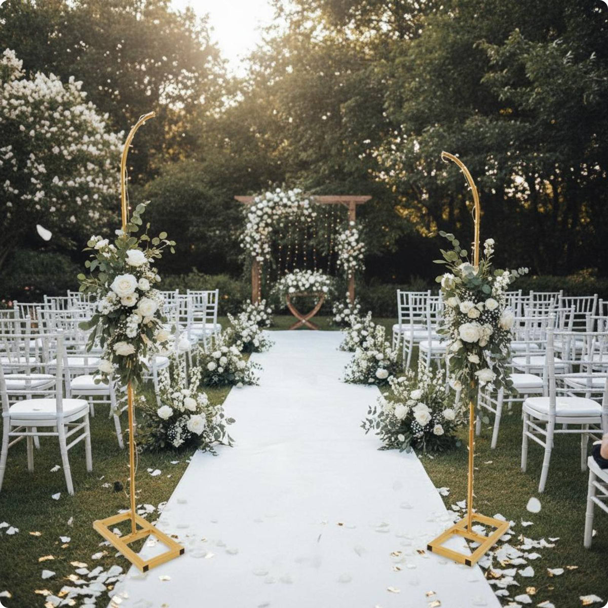 Wedding Arch Stand Easy to Assemble Round Wedding Backdrop Stand Reusable