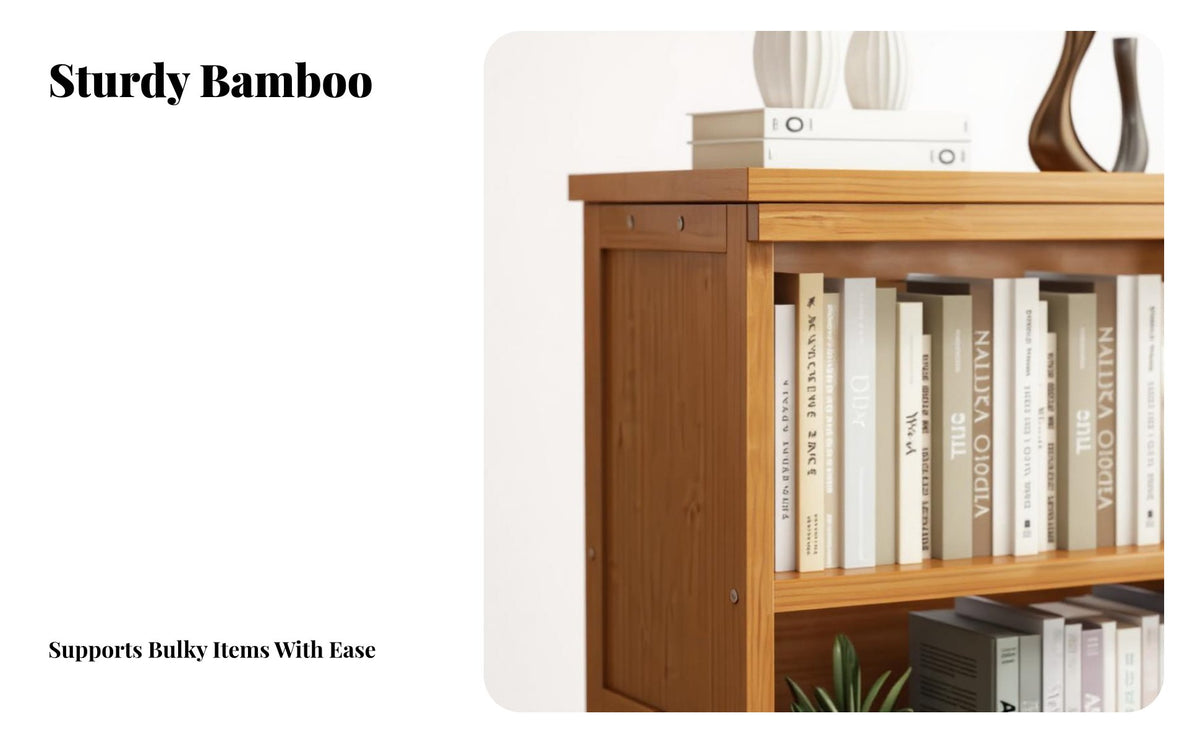 Stable Design 5-Tier Exposed Bookshelf Large Capacity 5-Tier Exposed Shelf Unit Multi-Functional Bookcase High Load-Bearing for Students, Book Lovers, Homeowners, Study Room, Bedroom, Entryway