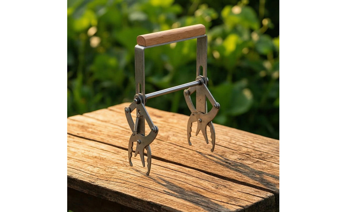 Frame Clamp Manual Frame Clamp with Wooden Handle Gripper Tool for Apiarists, Beehive Maintenance