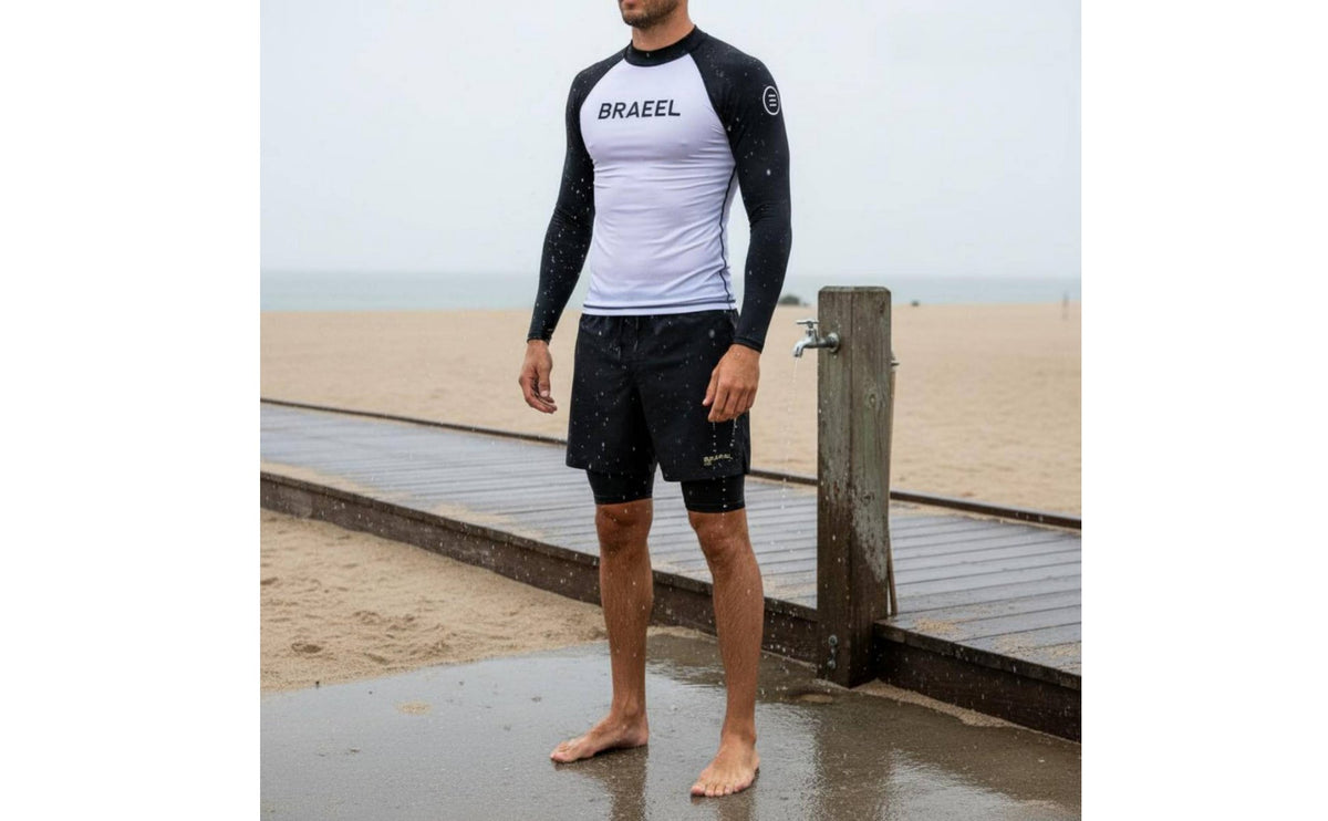 Long Sleeve Surf Shirt and Pants Quick-Dry Two-Piece Diving Suit Compression Fit Full Body Snorkeling Suit for Surfing, Beach