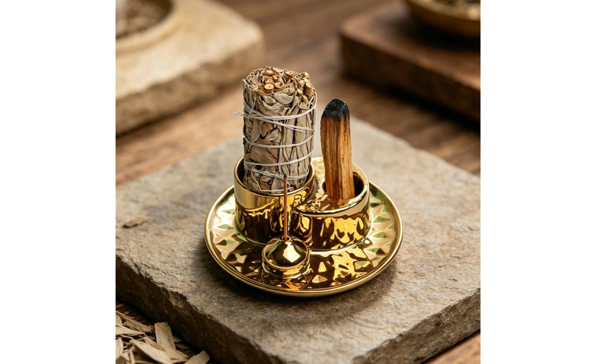 Candle and Scent Holder Tray Gold Scent Holder Versatile