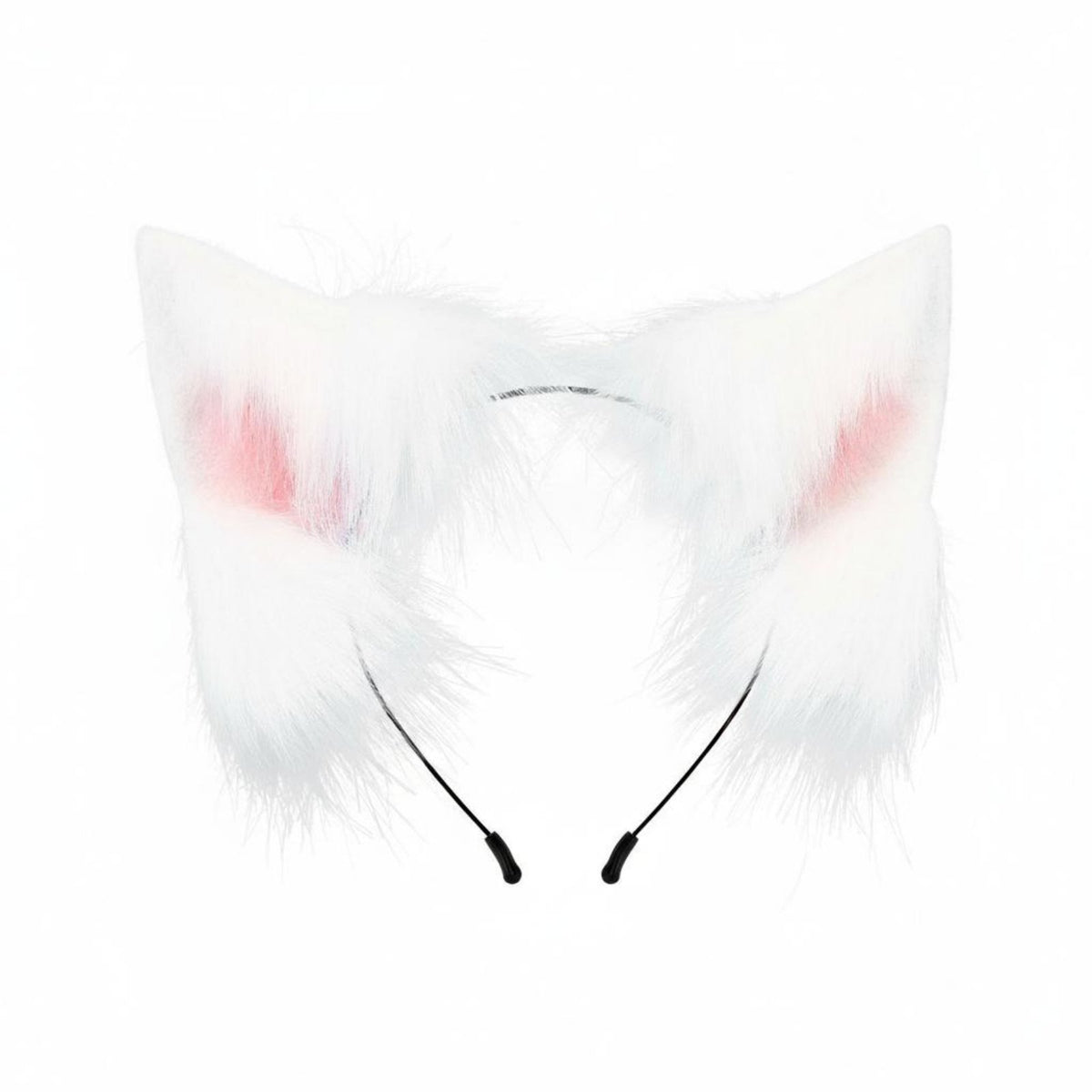 Faux Cat Ear Headband and Tail Handmade Creature Ears Headband and Tail Canine Costume Accessories Realistic Appearance