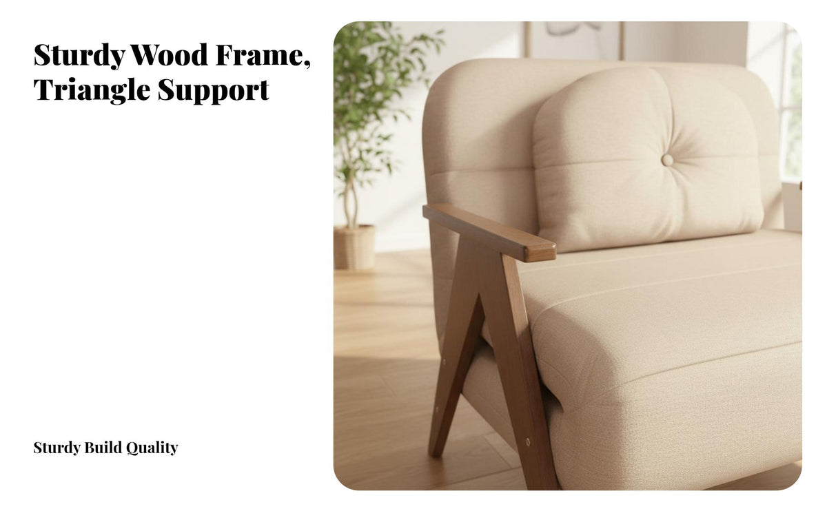2-in-1 Design Fold-extendable Single Bed Chair Multi-Functional Pull-extendable Single Bed Chair Foldable transformable Armchair Space-Saving for Apartment Dwellers, Students, homeowners, Balcony, Small areas, Living Room, Home Office