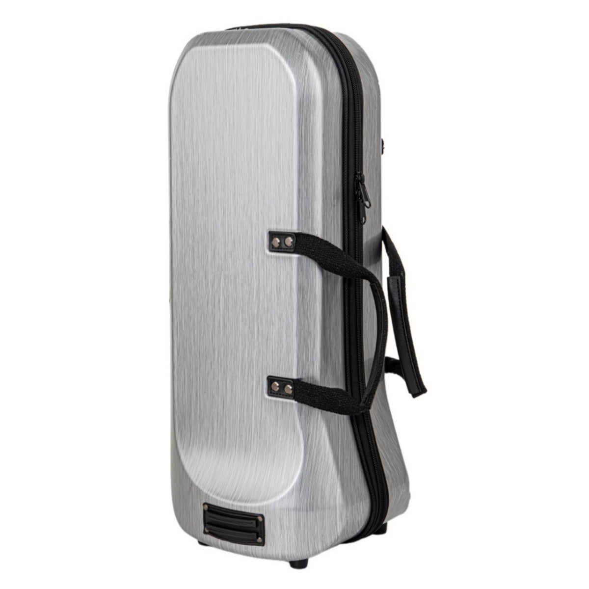 Waterproof Hard Shell Instrument Case Shock-Resistant Hard Instrument Case Soft-Lined Music Storage Brushed Silver Finish