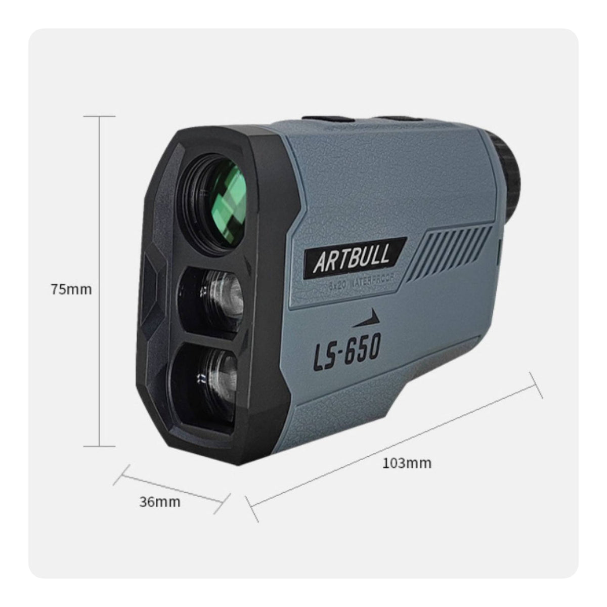 650 M Range Golf Monocular Rangefinder 6X Magnification Golf Rangefinder High Accuracy Distance Meter Flag Lock for Golfers