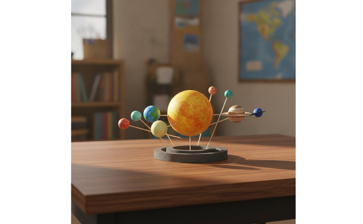 Solar System Model Kit DIY Solar Model Set Easy to Color Toy for Kids, Teachers