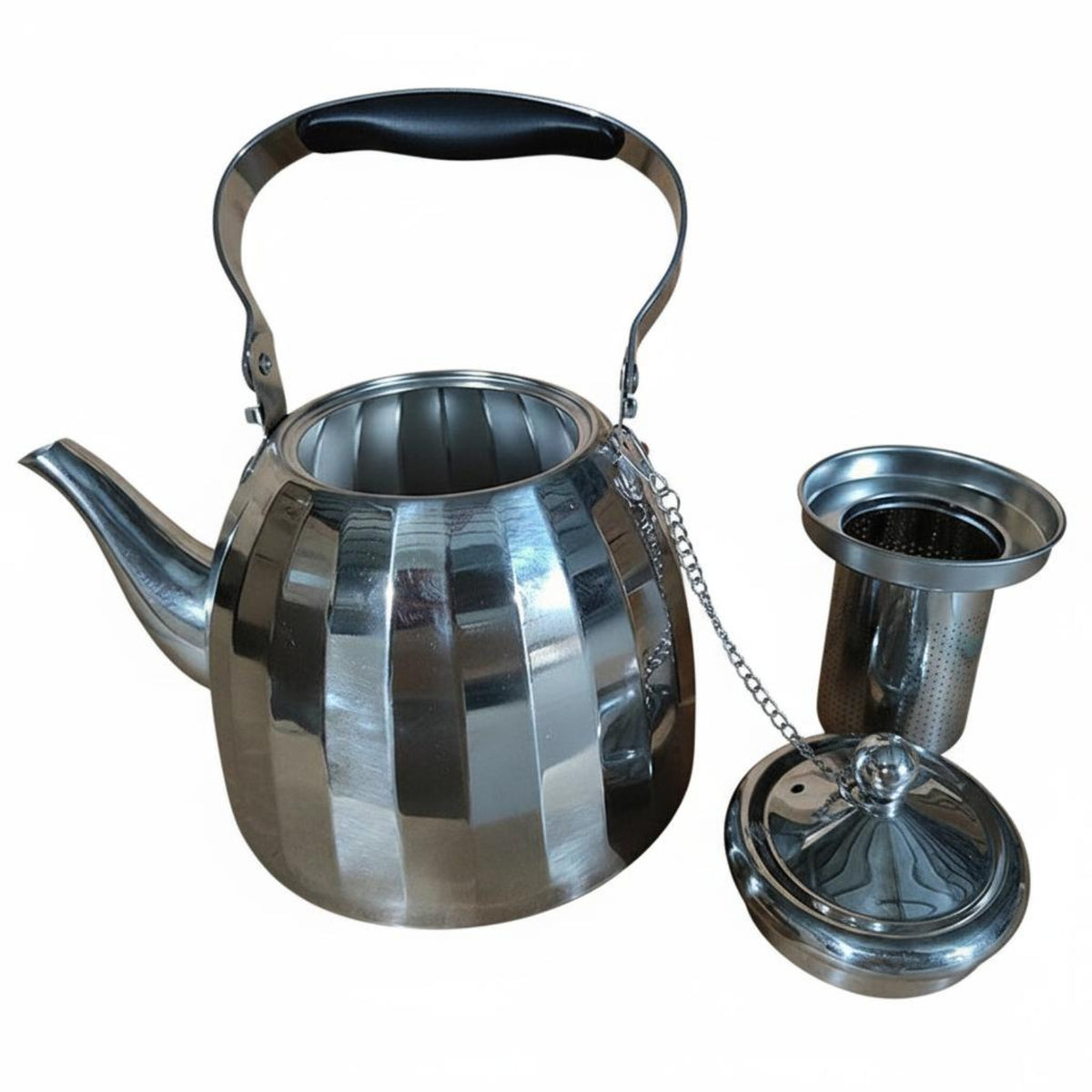 Multi-Functional Stovetop Teapot with Infuser Quick Boiling Large Capacity Tea Pot Stainless Steel Kettle for Hotel, Restaurant, Outdoor, Home Kitchen