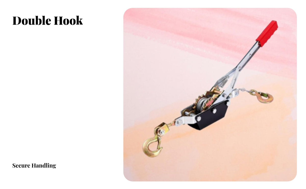 Powerful Ratcheting System Double Hook Cable Puller Long-Lasting Manual Wire Rope Tightener Labor-Saving for Mechanics, Workshops, Garages