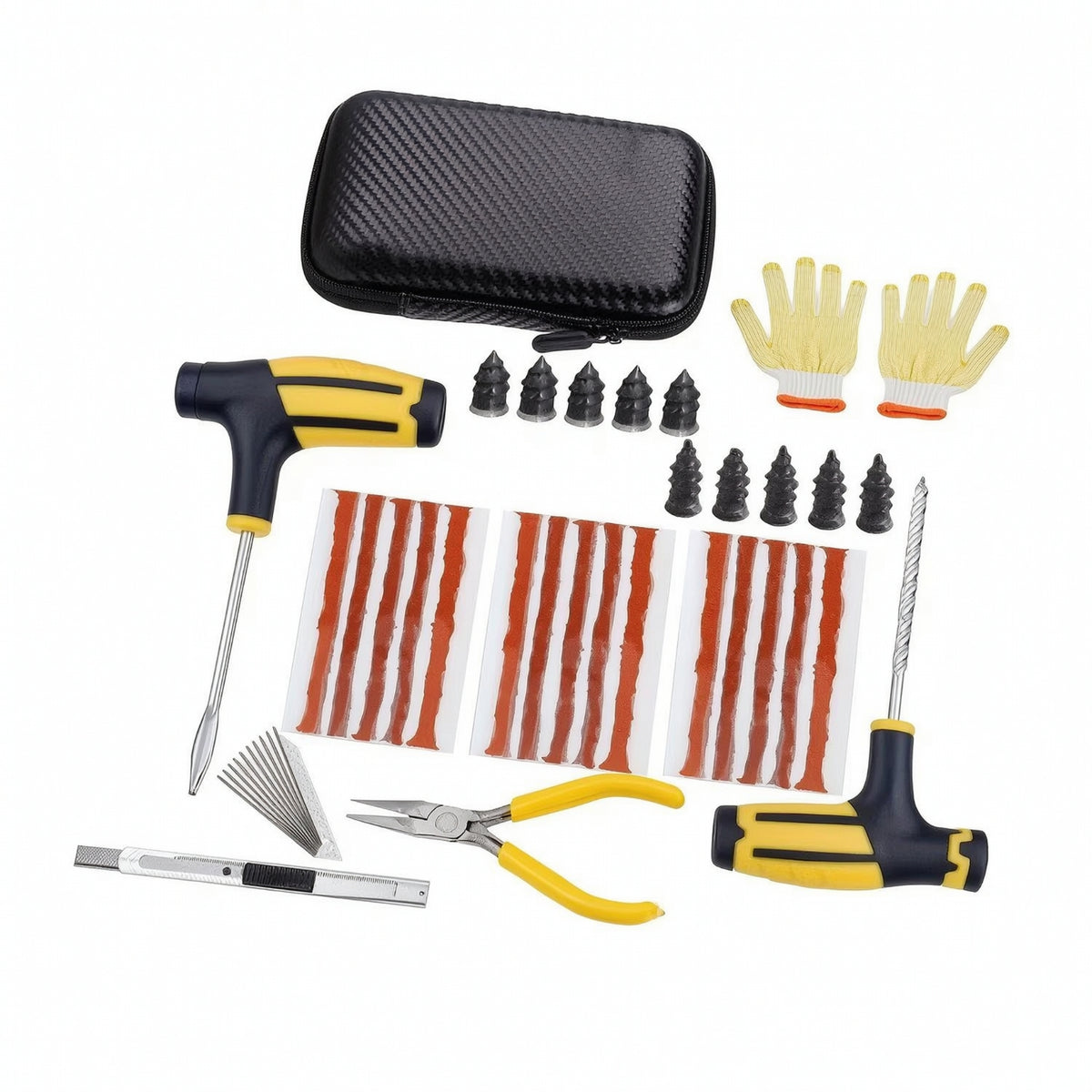 Emergency Tire Repair Kit Tubeless Tire Plug Kit Universal Easy to Use for Motorcyclists, Garage