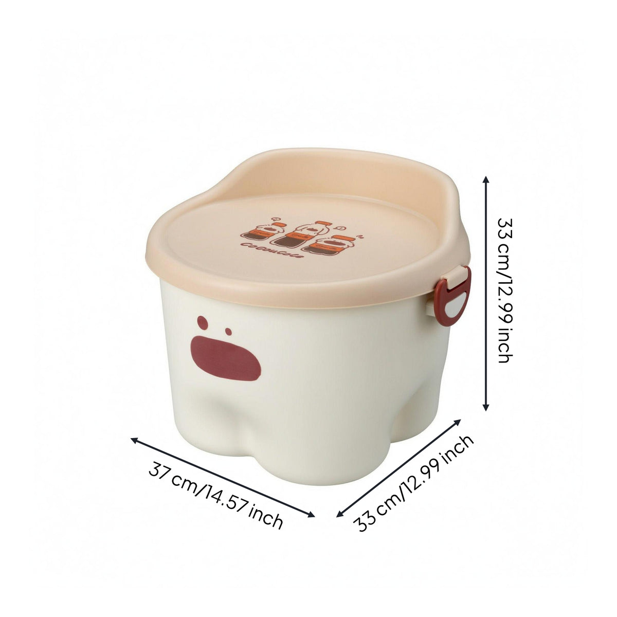 Seat-Style Storage Stool PP and Lidded Storage Stool Rounded
