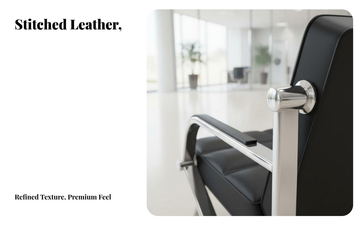 Thick Padded Cushion 3-Person Waiting Chair Stable Structure 3 Seater Waiting Bench Long-Lasting Construction Business Reception Sofa Professional Appearance for Visitors, Businesses, Lobby, Hospital, Salon, Airport
