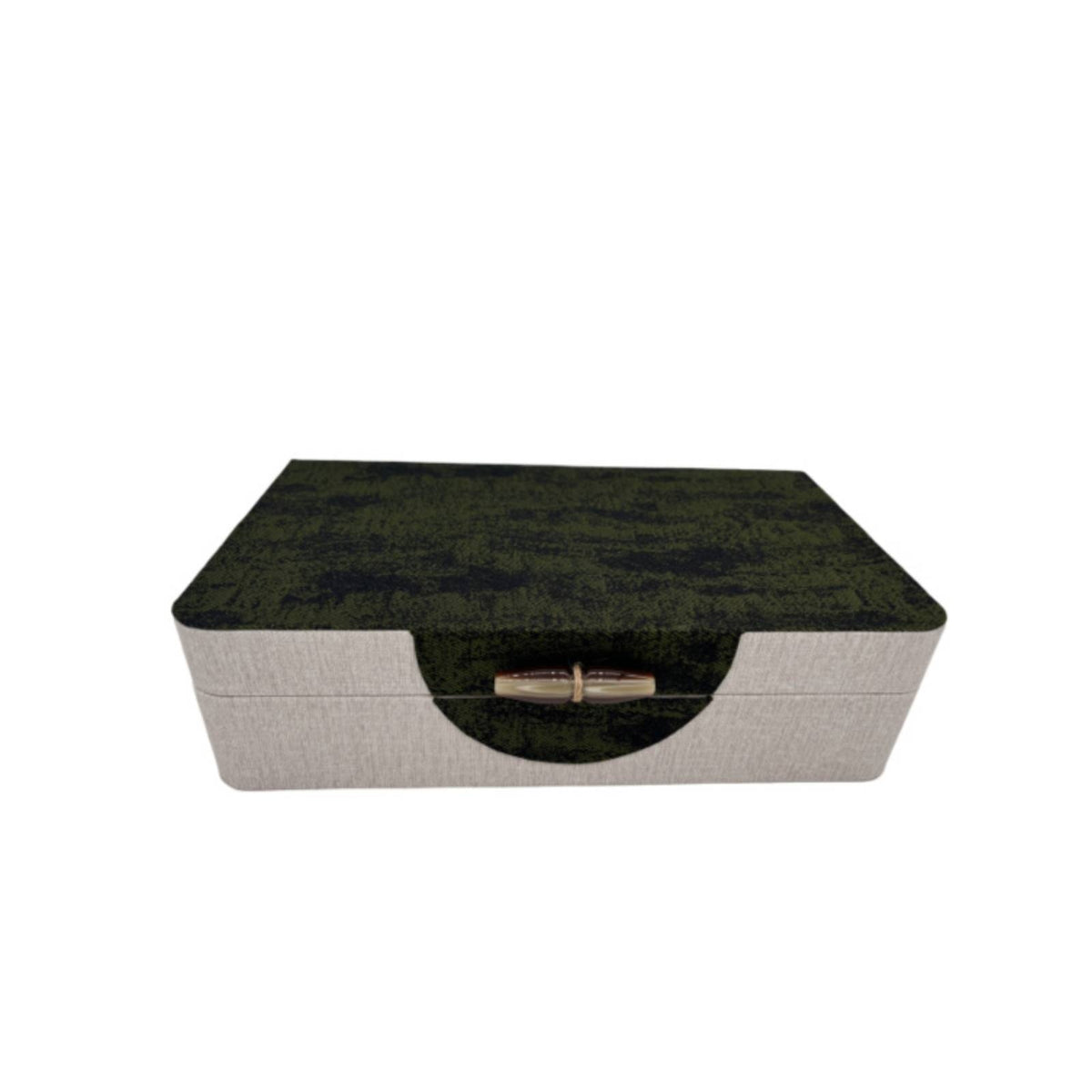 Hard-Sided Decorative Box with Lid Rectangular Jewelry Box Compact Modern for Dresser