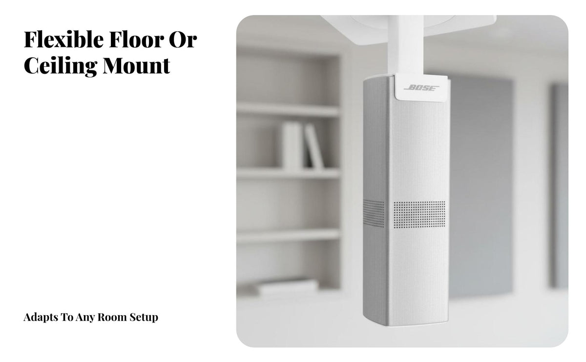 2 Pieces Sturdy Construction Satellite Speaker Stand Stable Weighted Base Speaker Floor Stand Anti-Slip Pads Home Theater Equipment Built-in Cable Management