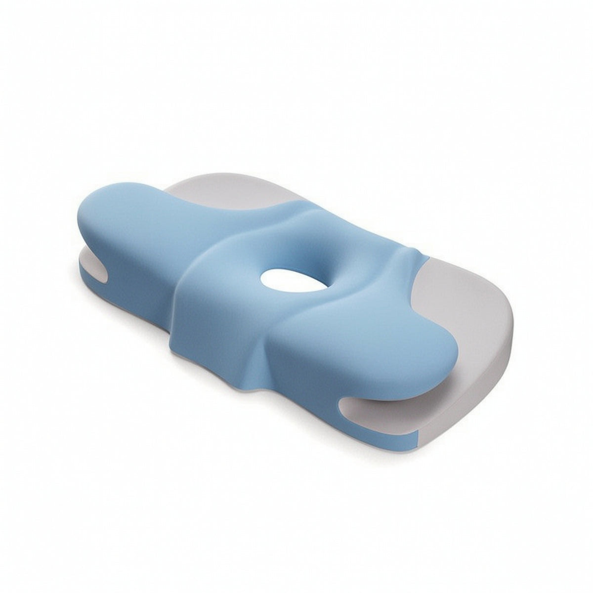 Contoured Ergonomic Pillow with Armrest Supportive Pillow with Hollow Center Firm Machine Washable for Bedtime
