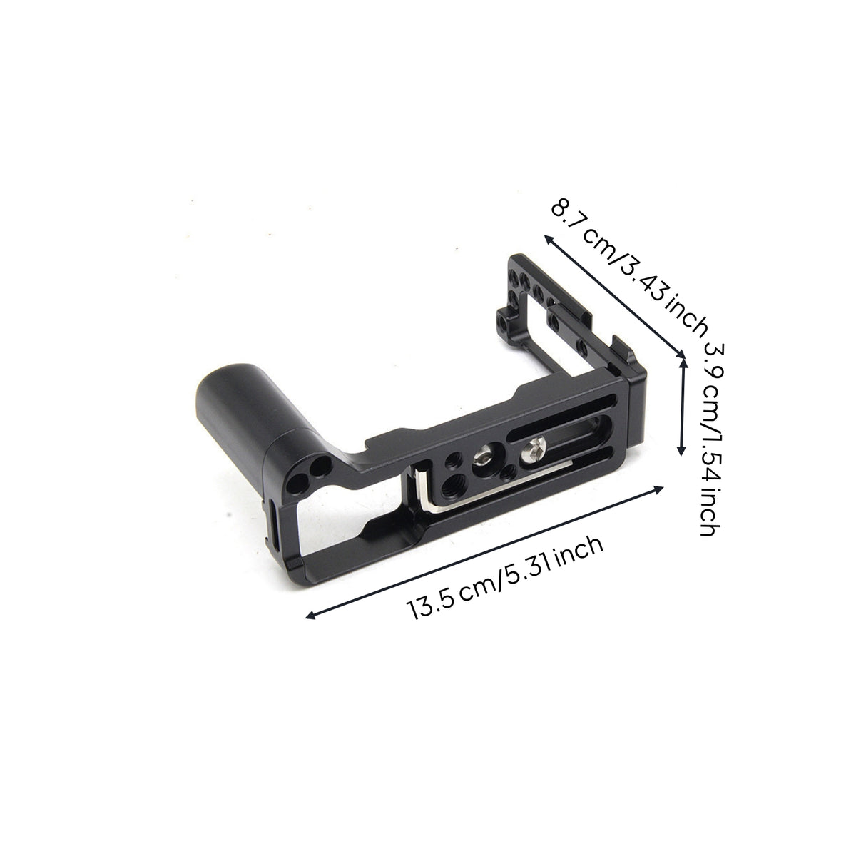 L-Shaped Fast-Release Plate Lightweight L-Shaped Camera Hand Grip Stable Camera Plate with Hand Grip for Videographers