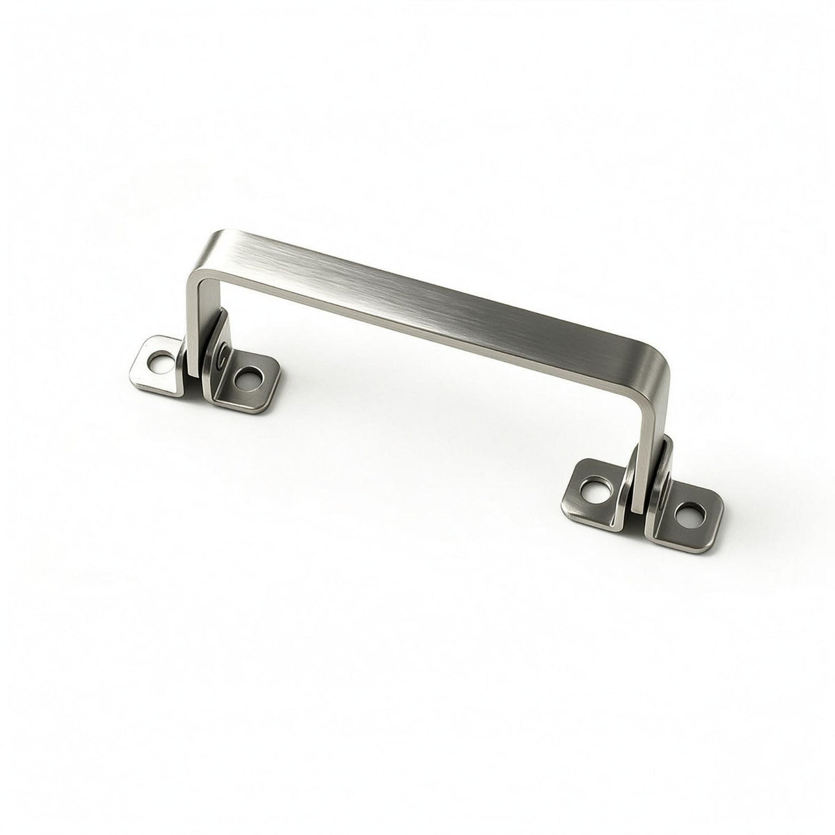 Silver Finish Folding Square Pull Handle Includes Screws Foldable Pull Handle Corrosion-Resistant Home Hardware Easy to Install