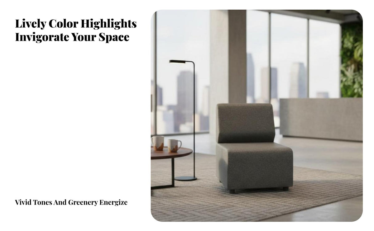Nordic aesthetic Upholstered Sofa and Armchair with Table sectional Combination Waiting Area Seating Minimalist Design Reception Set firm-density Foam padding for Office Managers, Business Owners, Interior Designers, Lobby, Lounge, Living Room
