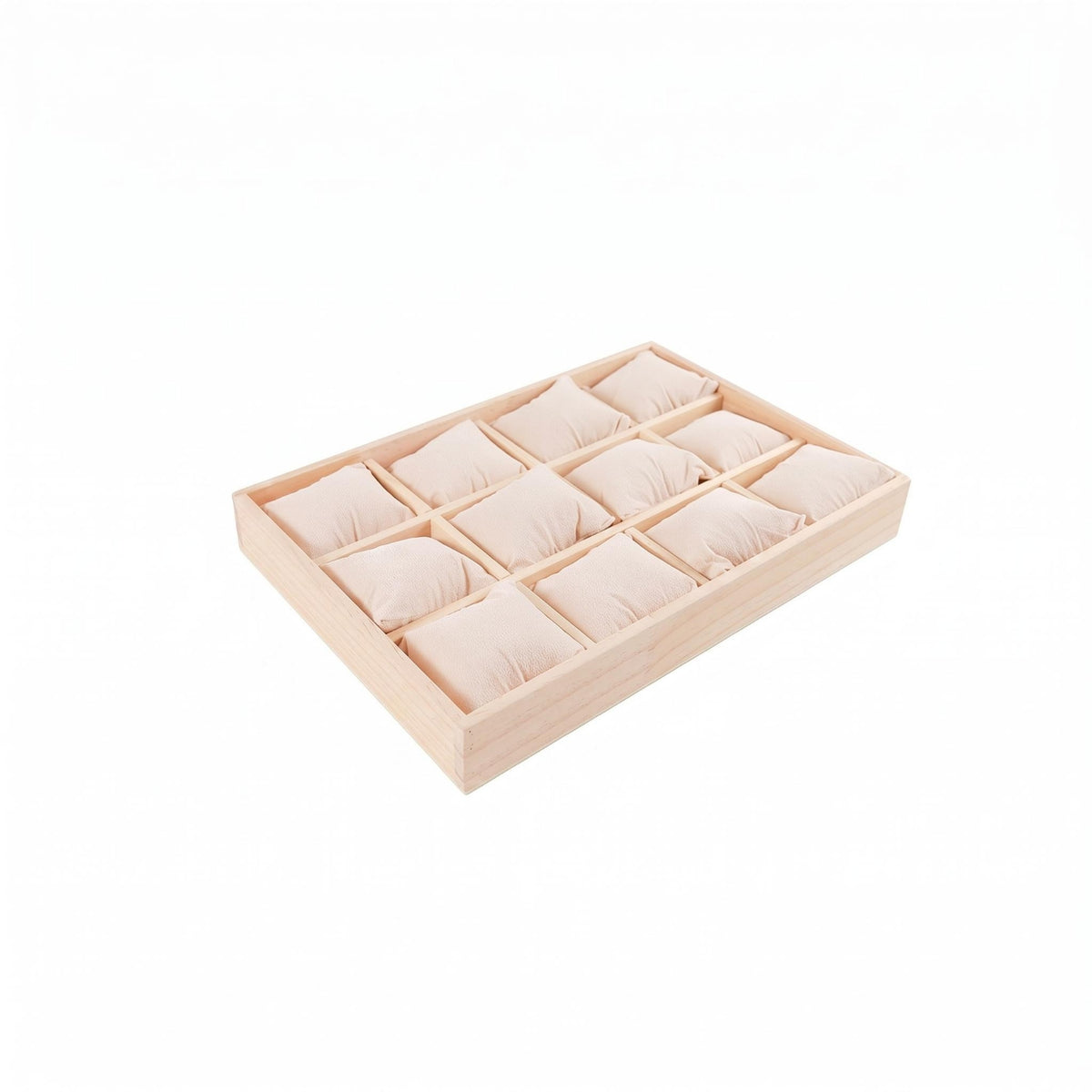Padded Jewelry Tray 12 Compartments Wood Jewelry Tray