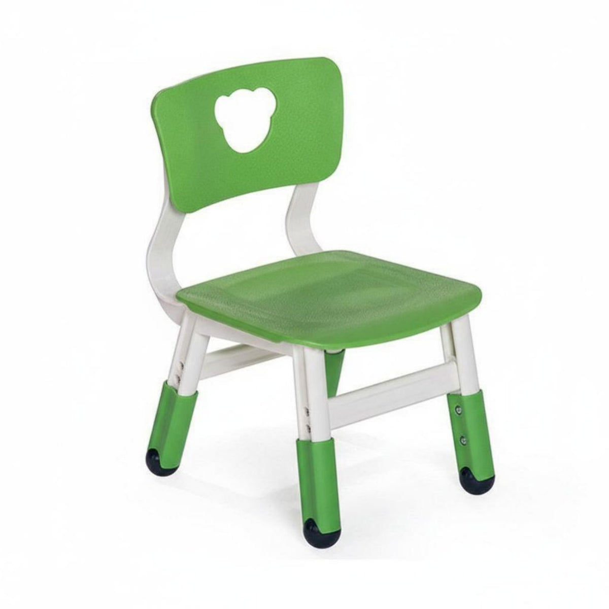 Adjustable Height Heart Cutout Backrest Chair Ergonomic Design children's Furniture Heavy Duty Toddler Seat for Preschoolers, Toddlers, Kindergarten Teachers, Classroom, Home, Daycare Center, Playroom