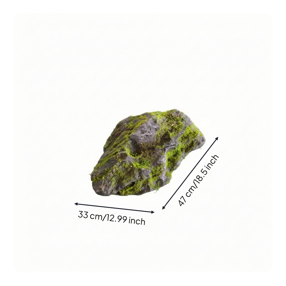 Faux Lichen Rock Natural-Looking Lichen-Covered Rock Artificial Mossy Stone Realistic Indoor for Photographers
