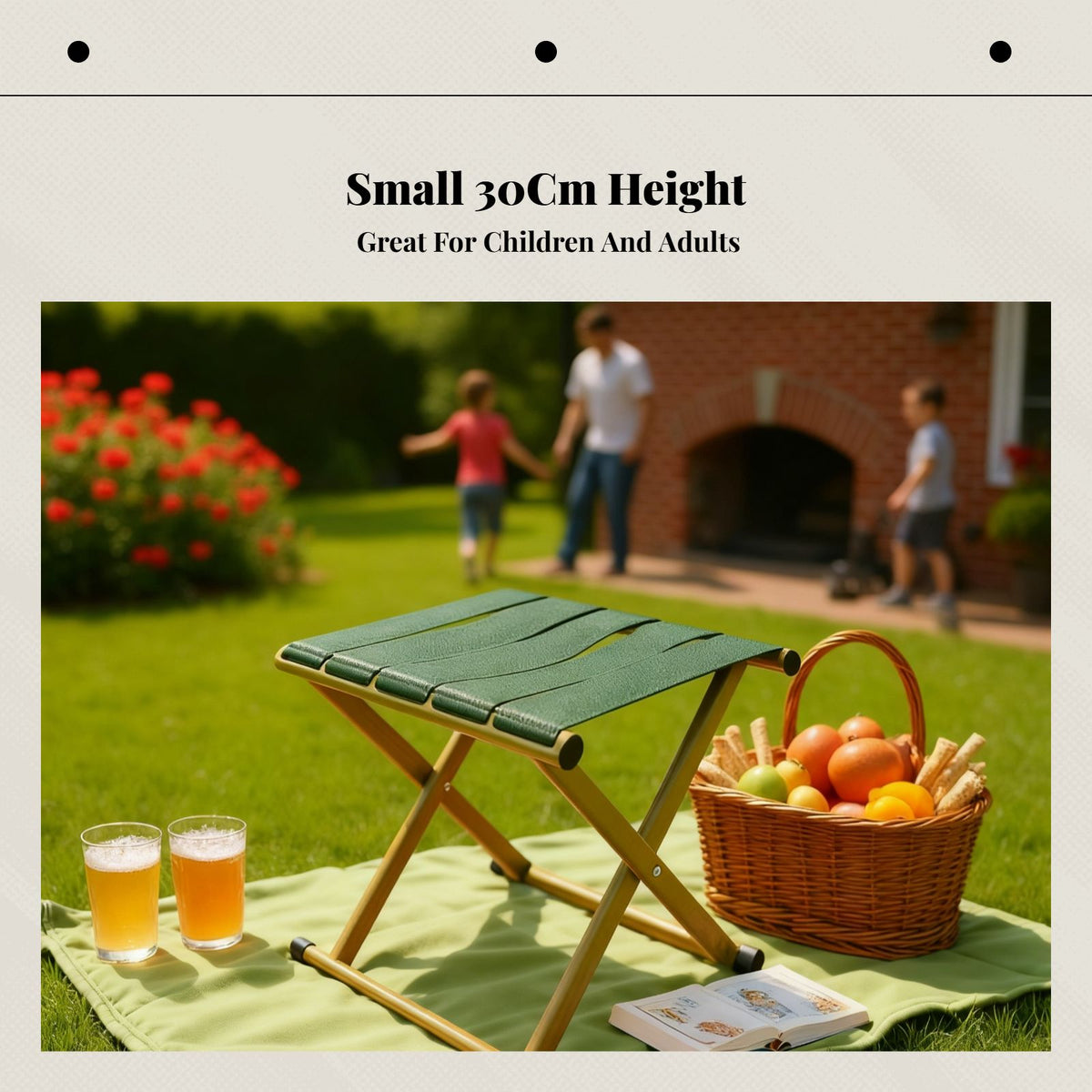Folding Chair, Lightweight Metal Stool, Outdoor Fishing, Home Use
