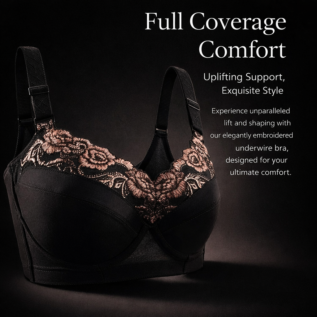 Bras for Women Full Support with Underwire and Molded Cups for Daily Wear, Plus Size Wide Back for Everyday Comfort, Removable Straps Design