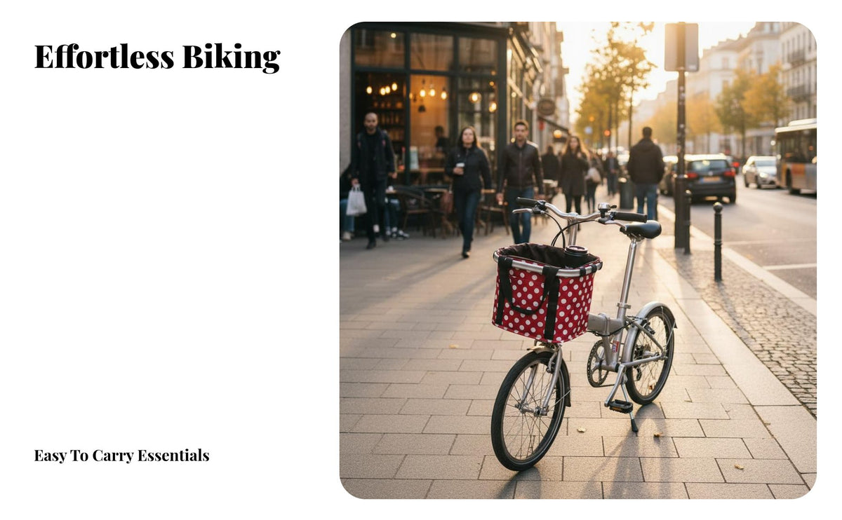 Foldable Bike Basket Aluminum Alloy Frame Detachable Bike Basket Foldable Cycle Shopping Tote Versatile for Pet Owners