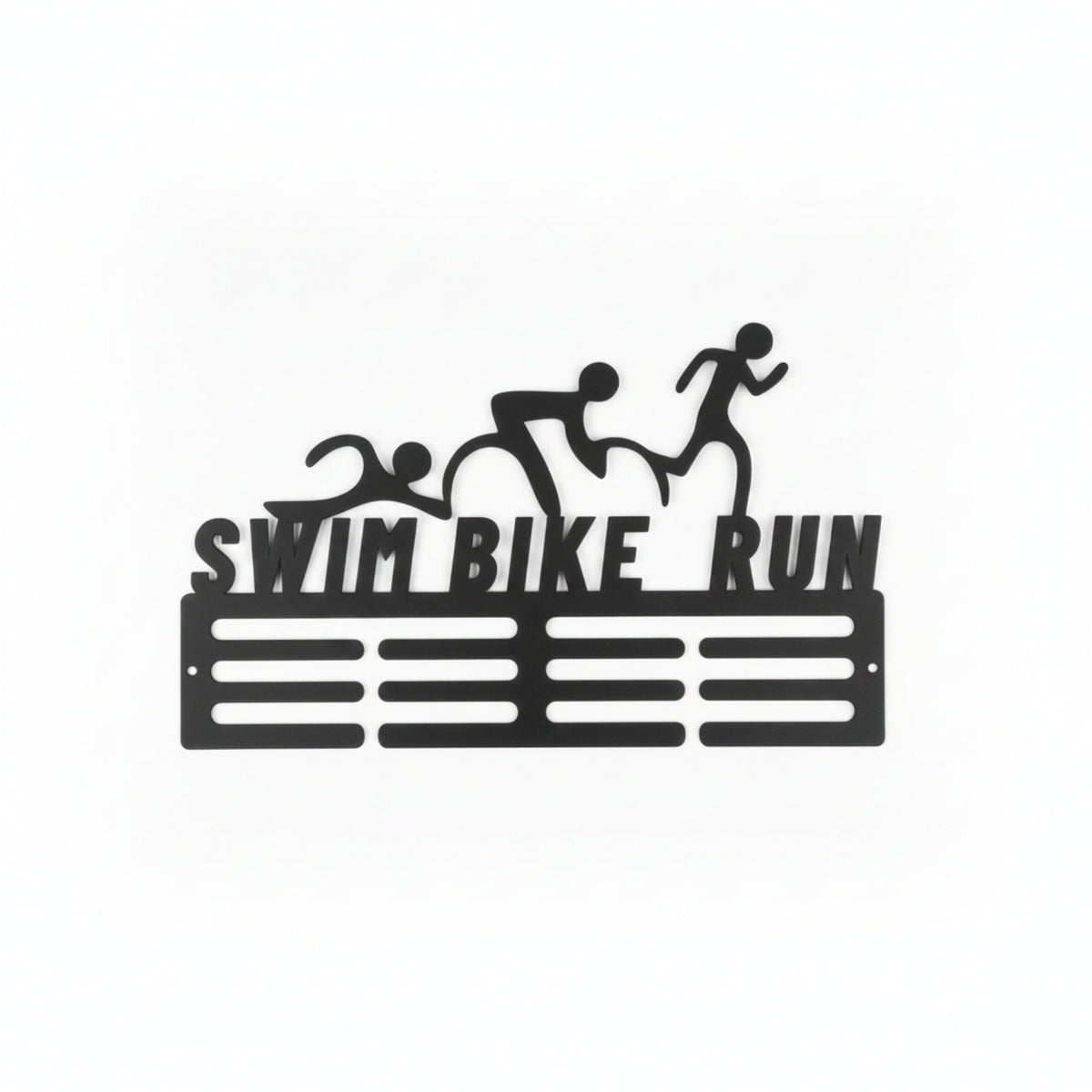 Wall-Mounted Medal Hanger with Slots Metal Medal Display Rack Space-Saving Medals Slim for Runners, Bedroom
