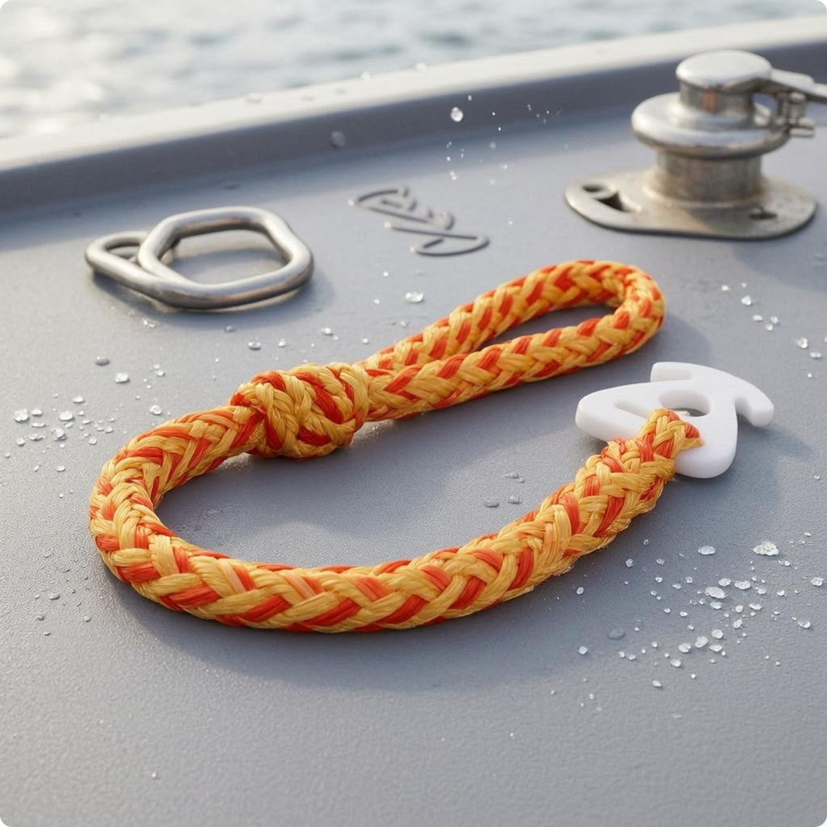 48 Cm Towing Rope Connector Plastic Towable Rope Connector Round Hole Slotted Opening for Boating