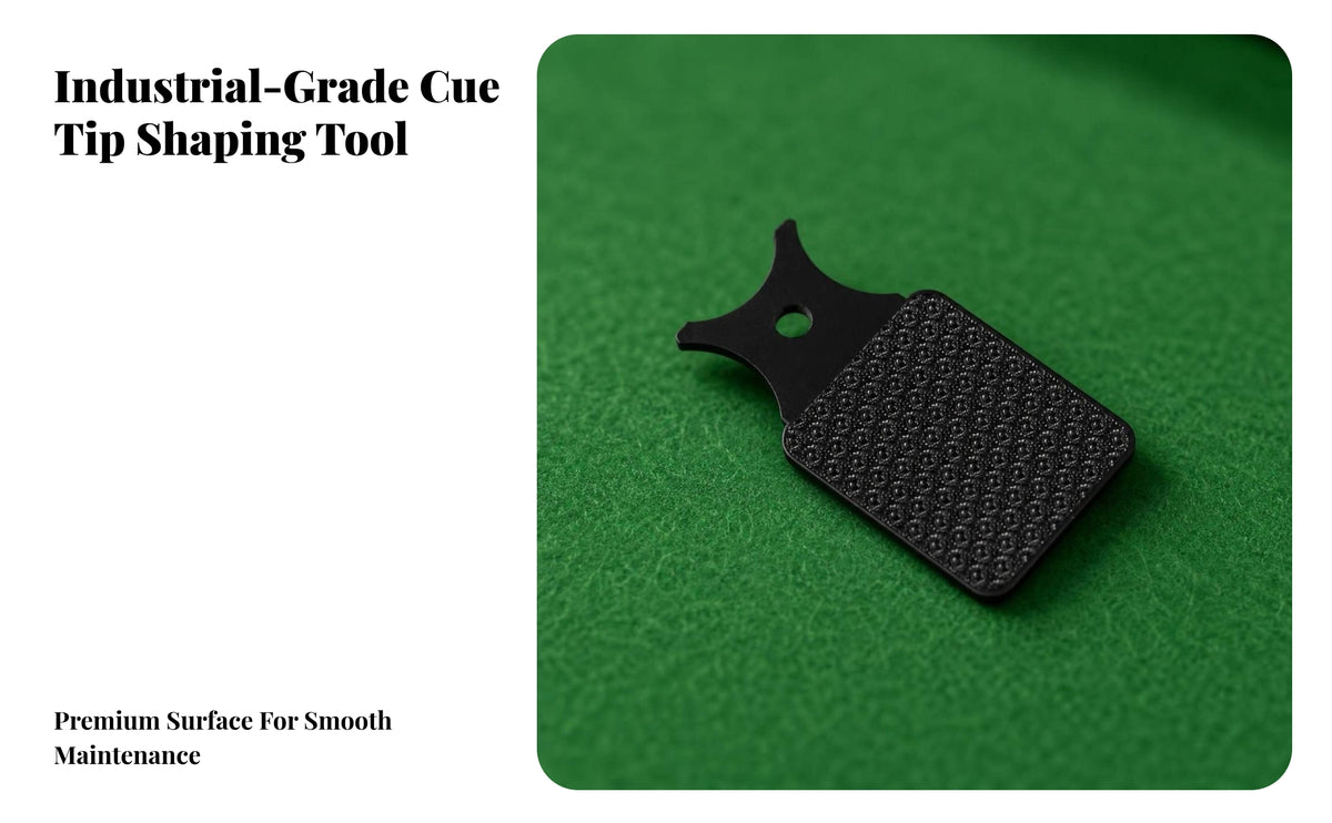 Multi-Functional 3-Mode Cue Tip | Flat Pocket-Sized Design, Textured Pad, Billiard Cue Tip Maintenance Tool