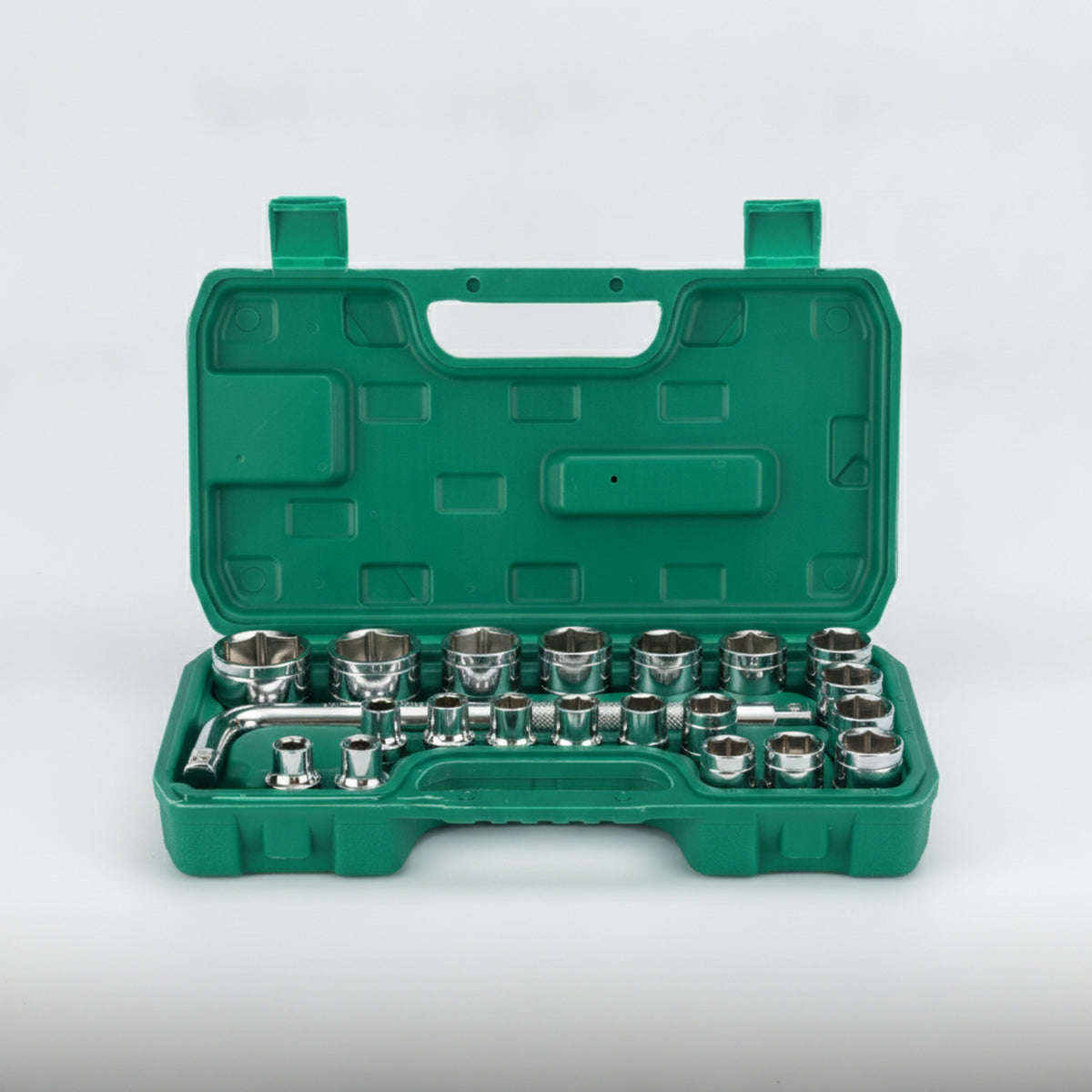 Metric Socket Wrench Set Chrome-Finished Socket Set with Storage Case Mirror Polished Tool Portable for Mechanics, DIYers, Garage, Workshop