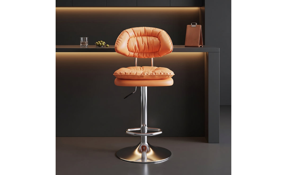 Cushioned Barstool Modern Bar Stool Ergonomic Seat Sleek for Kitchen Island