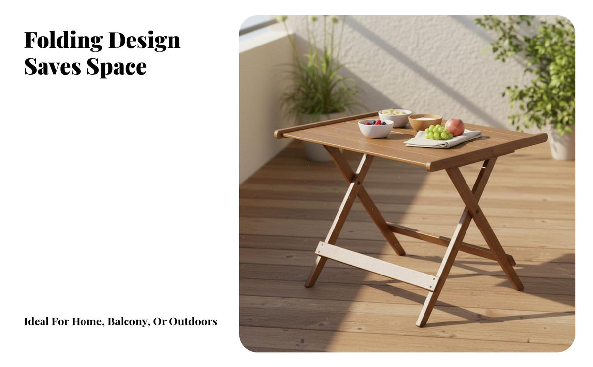 Foldable Design Small Portable Dining Table Easy to Stow Portable Outdoor Table Multi-Purpose Household Furniture Lightweight for Picnickers, Apartment Dwellers, Living Room, Balcony, Travel, Backyard