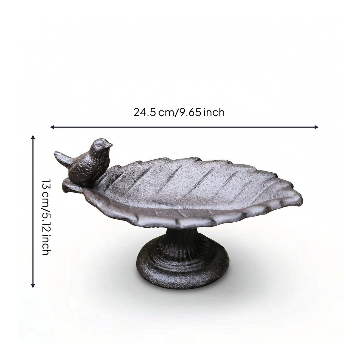 Cast Metal Avian Feeder Freestanding Bird Feeder with Pedestal Sturdy for Gardeners