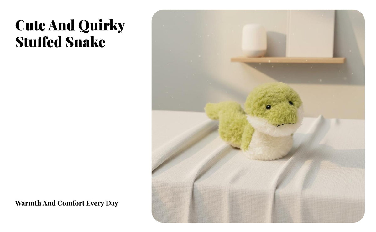 Soft Snake Toy Cute Design Cuddly Snake Doll Birthday Gift Creative Home Decoration for Infants, Children, Bedtime, Fun Time, Desk Decor