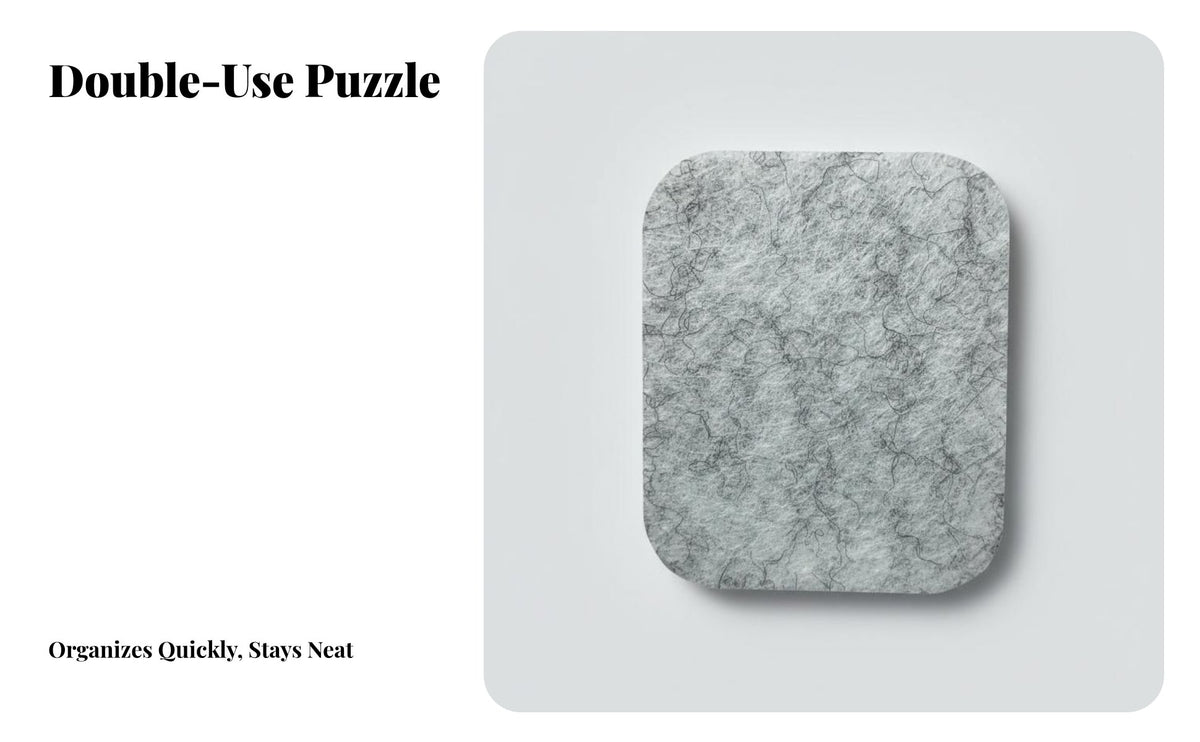 Lightweight Felt Jigsaw Board Set Large Capacity 1000 Piece Jigsaw Workstation Non-Slip Surface Game Accessory for Families, Adults, Seniors, Travel, Small Areas, Living Room, Vacation