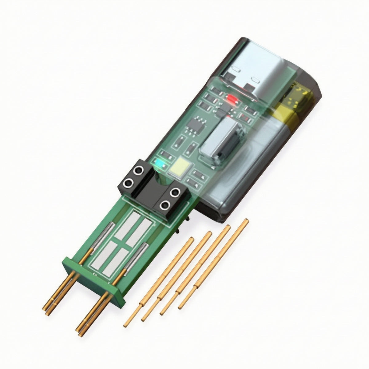 Rechargeable Optocoupler Testing Tool Portable Optocoupler Testing Tool with Replaceable Probes Compact Battery Powered for Hobbyists