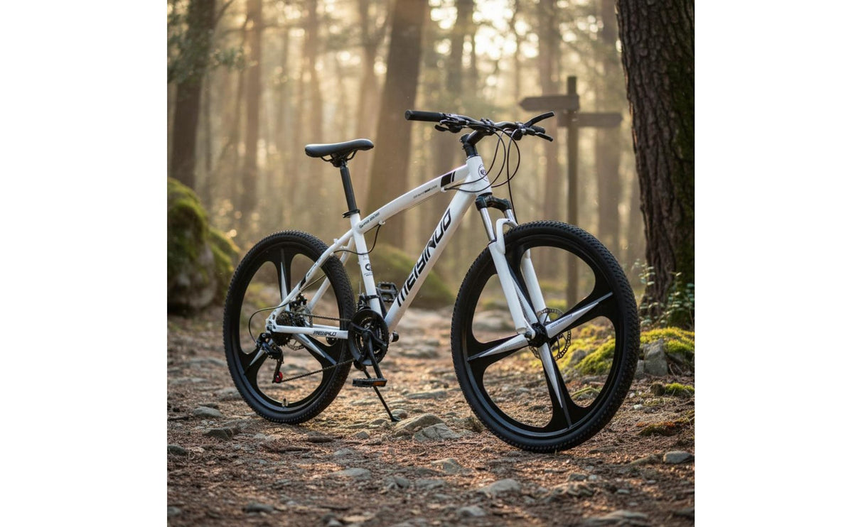Shock Absorption Multi-Speed Cross Country Bike All-Terrain Front Shock Absorption Mountain Bike High-Carbon Steel Frame Sporting Equipment for Students
