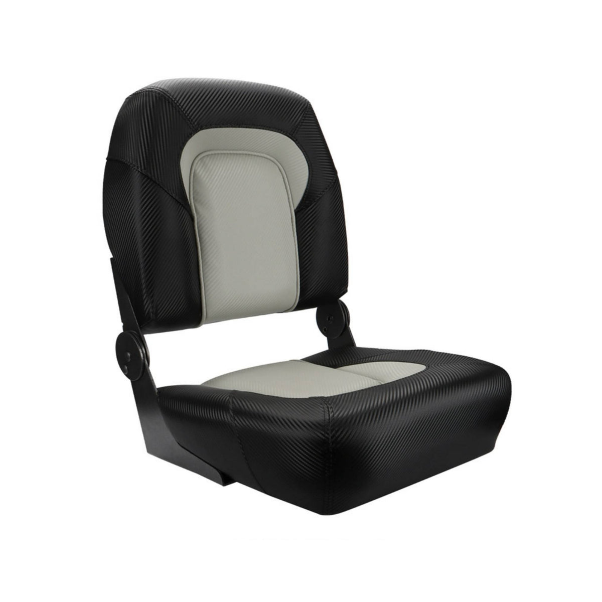Cushioned Marine Driver Seat Textured Boat Seat with Hinged Backrest Sturdy Tough for Fishing Boats