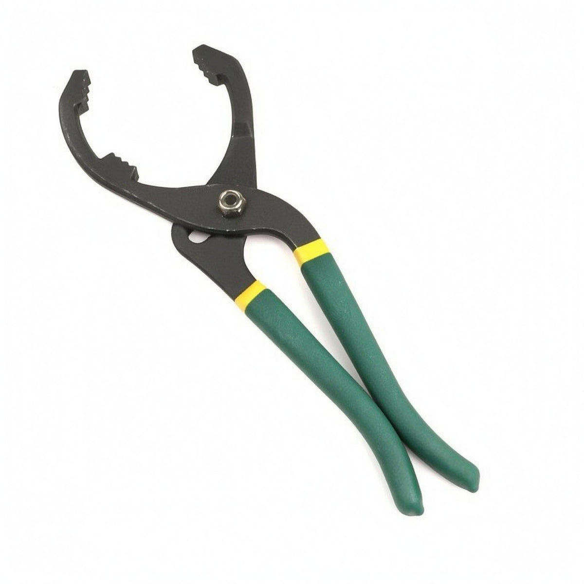 Green Handles Oil Filter Wrench Curved Gripping Surfaces Filter Wrench Pliers Hinge Joint Serrated Jaw Pliers Hand Operated