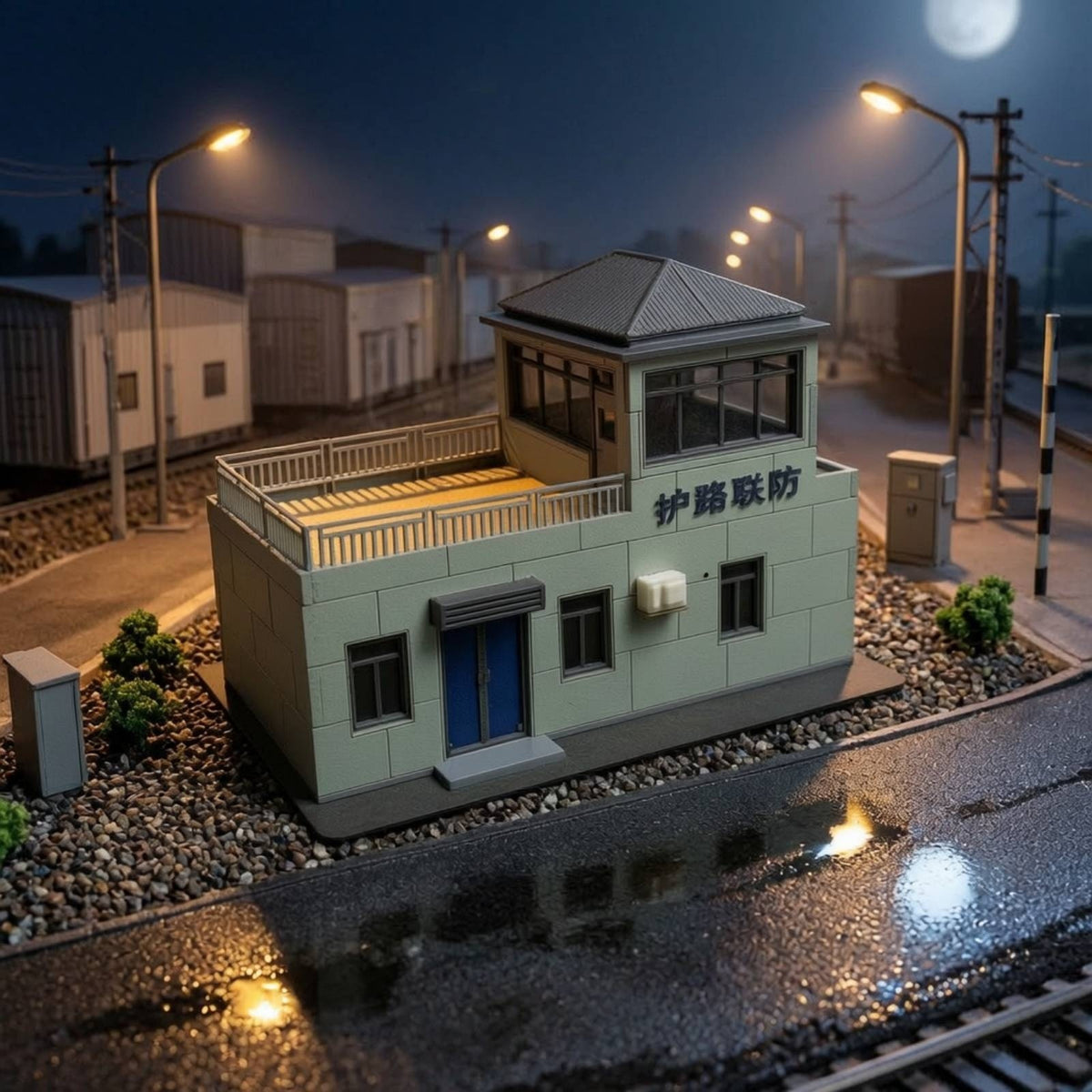 Detailed HO Scale Building Realistic Railroad Layout Accessory Compact Model Compatible for Collectors