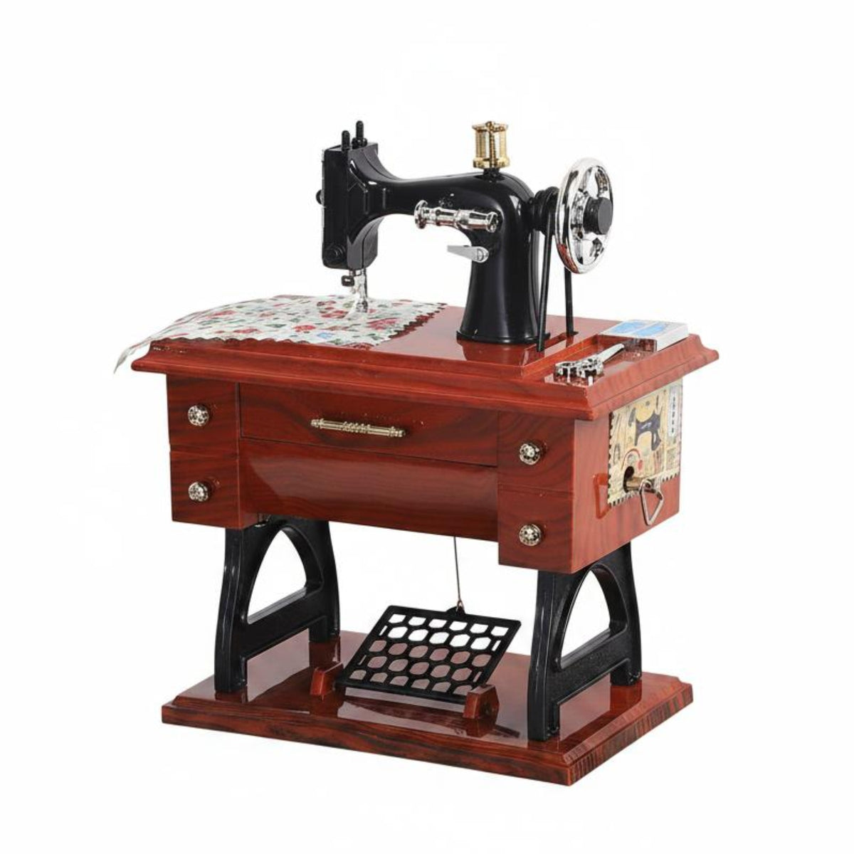 Stitching Apparatus musical box European Style Vintage Design Stitching Apparatus Ornament Realistic House Decoration for Desktop