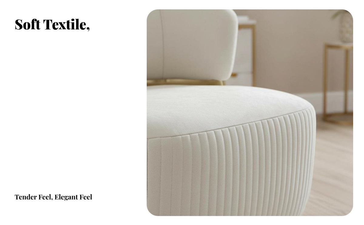 Modern appearance cushiony Tub Chair Minimalist Design accentuate Armchair Soft Upholstery Indoor Seating Curved outline for Interior Designers, Book Lovers, Living Room, Lounge Area, perusing corner, Home Office