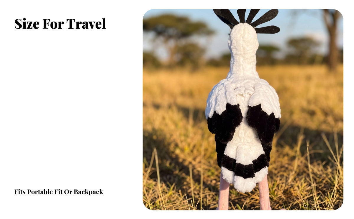 Cuddly Secretary Bird Doll | Realistic Cartoon Style, Lightweight material Design, Bird stuffed Toy, for Room Decor
