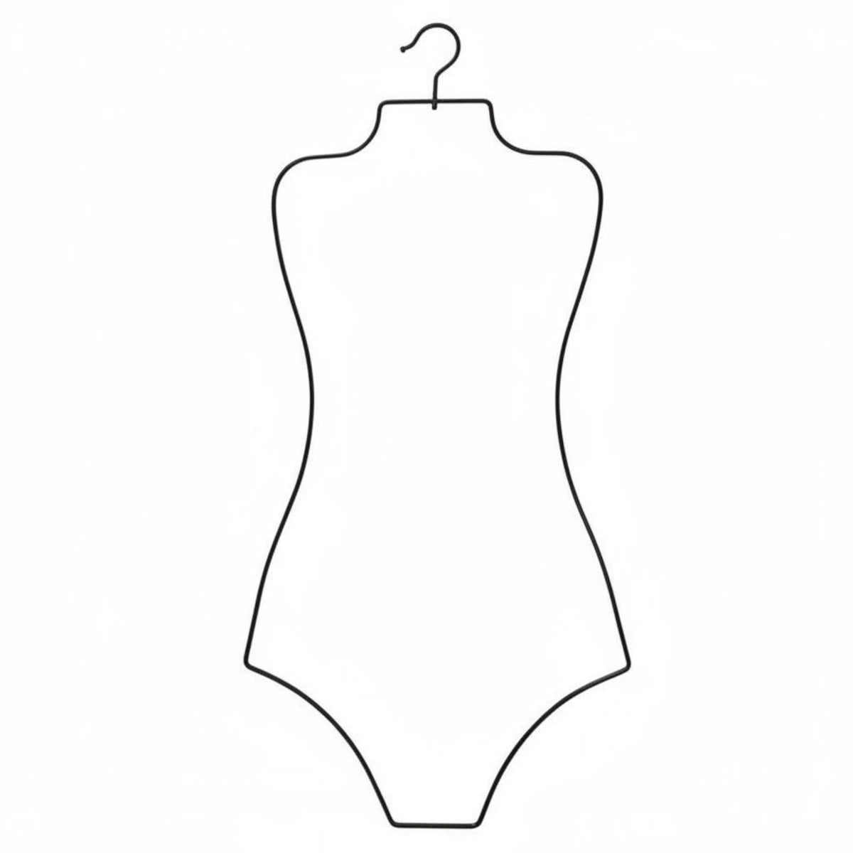 Lingerie Hanger Metal Bodysuit Display Rack Minimalist Style Retail Fixture for Closet