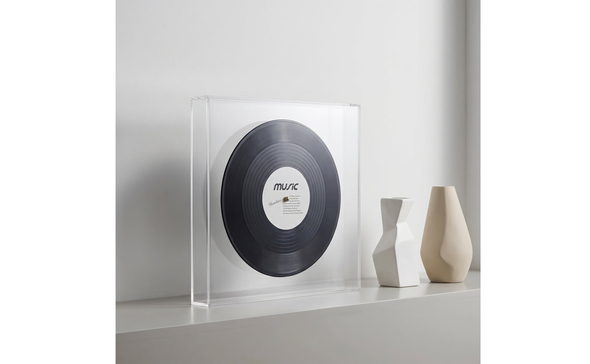 Decorative Box with Records Transparent Vinyl Records Display Case Clear Decor for Collectors