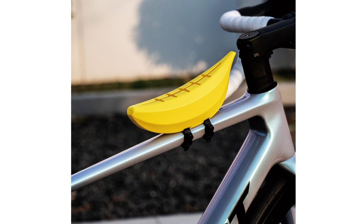 Curved Bike Frame Bag TPU Banana Bag Elastic Straps for Biking