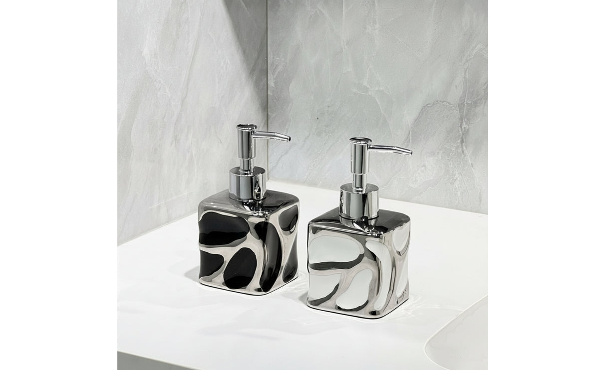 Ceramic Dispenser Bottle Lotion Bottle with Pump Minimalist for Vanity