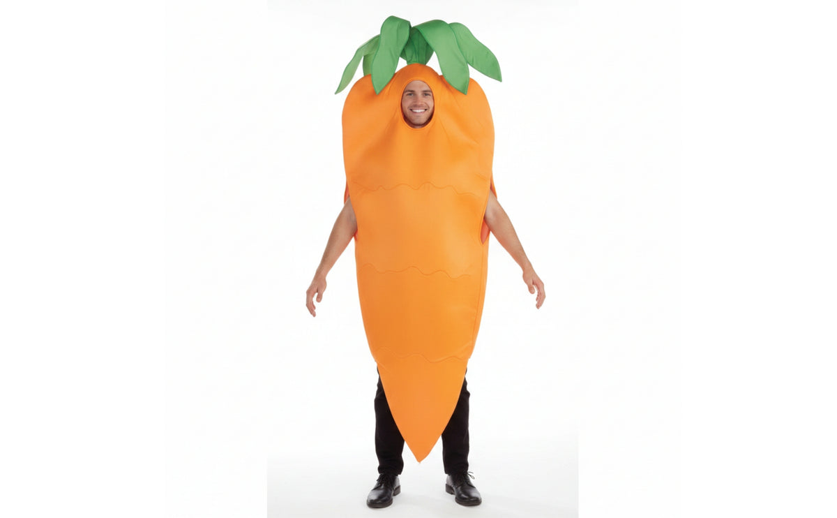 Funny Carrot Costume Eye-Catching Carrot Cosplay Costume Pull-on Vegetable Jumpsuit Sleeveless for Adults, Cosplayers, Halloween